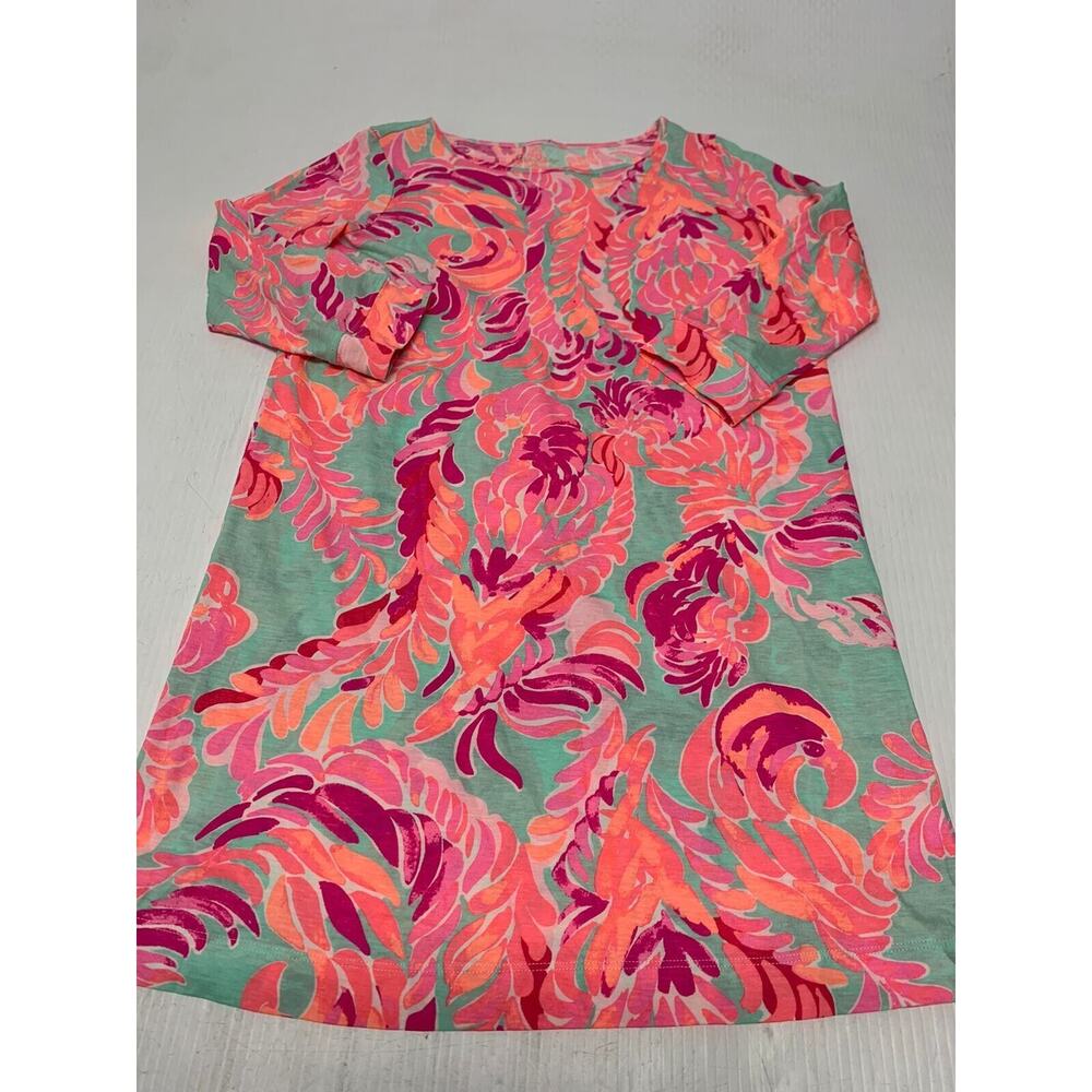 Lilly Pulitzer Dress 3/4 sleeveles Multicolor XL (12-14) Girls A50